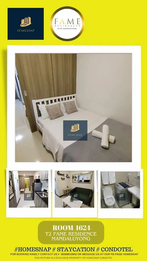 Aparthotel Fame Residence Room 1624 Mandaluyong Philippines
